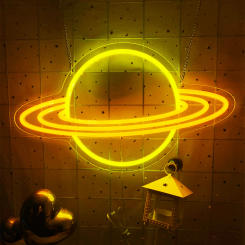 Star Planet Neon sign, LED neon light for bedroom decoration, birthday party, children's gifts, create a mysterious atmosphere