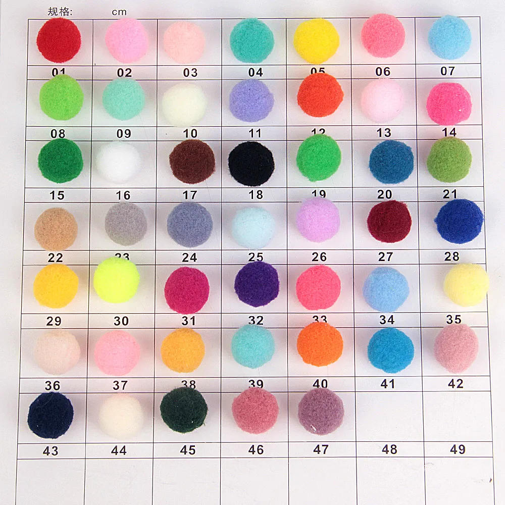 Description Picture 3 of itemSoft Pompom 8 10 15 20 25 30mm Fluffy Fur Pompon Balls DIY Pom Pom For Wedding Decor Handmade KidsToys DIY Sewing Craft Supplies