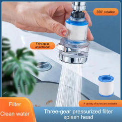 Kitchen Faucet Water Filter 360° Sink Filter Pressurized Sink Faucet Water Filter Universal Faucet Aerator Bathroom Accessories
