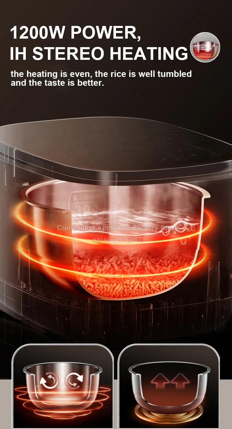 Description Picture 6 of itemJoyoung 40N1 Electric Rice Cooker Rice Cooking Pot For Home Kitchen 4L Stainless Steel Liner For 2-8 People Cook Porridge Soup