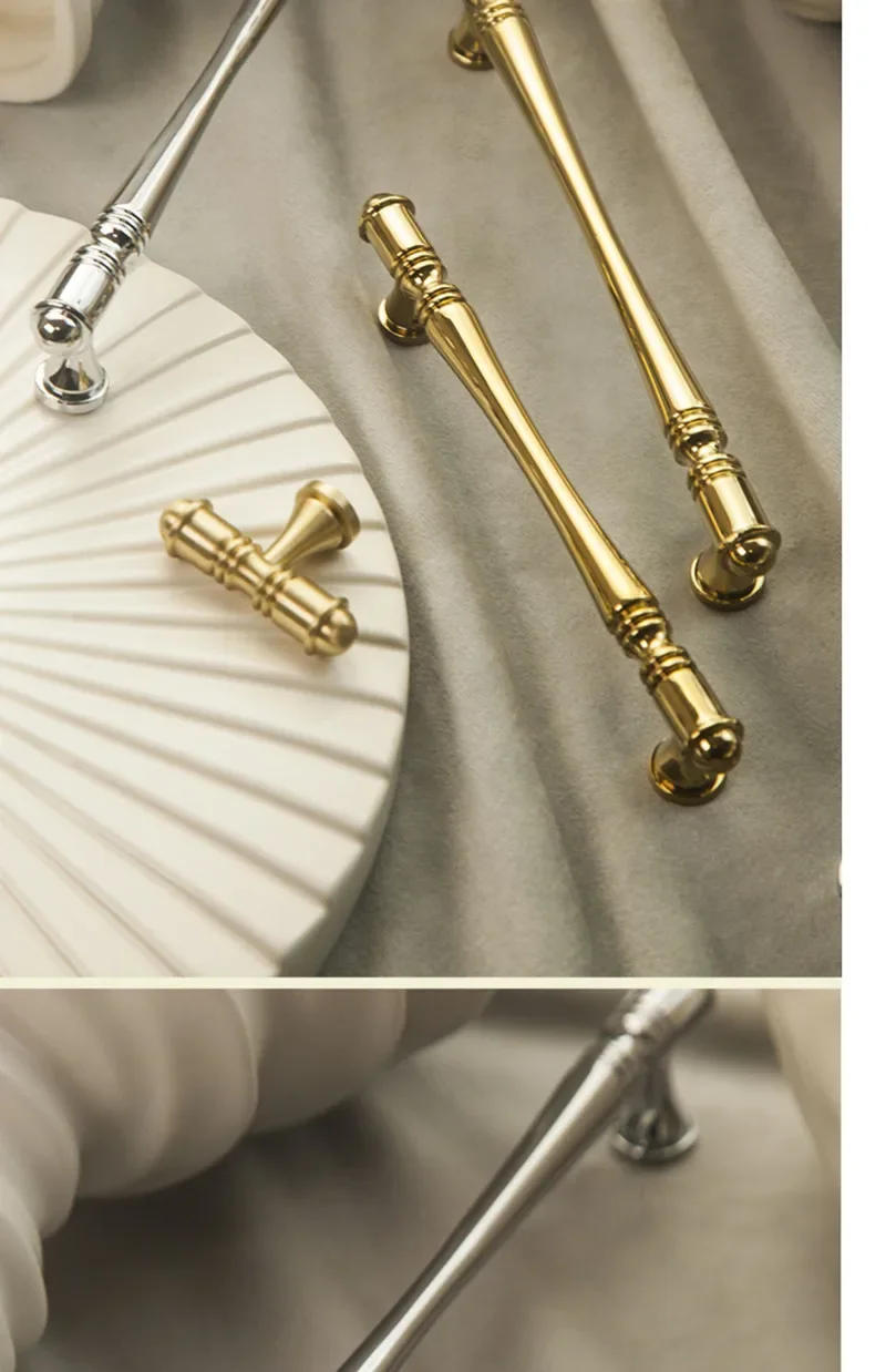 Description Picture 6 of itemBrass Furniture Cabinet Handles Chrome Wardrobe Dresser Cupboard Drawer Knobs Kitchen Door Pulls Hardware Shiny Gold