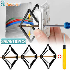 8/10pcs 86mm Cassette Repairer Dark Box Repair Screw Plug Switch Old Socket Boxes Replacement Fixed Wall Repair Box Support Rod