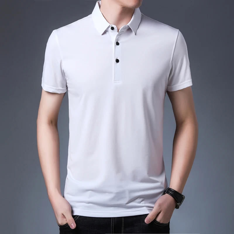Description Picture 6 of itemMen Brand Polo Shirt Tops Short Sleeve for Summer Turndown CollarBusiness Smart Casual Plus Size 3XL 4XL 100kg 00334