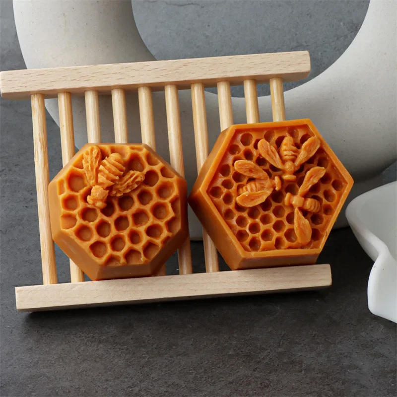 Description Picture 5 of item3D Honeycomb Shape Silicone Candle Mold Bee Beehive Gypsum Soap Epoxy Resin Making Mould Hives Wax Mold Home Decor Crafts Gift
