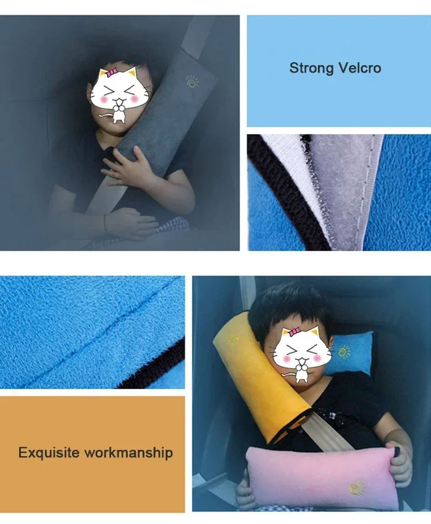 Description Picture 3 of itemChildren Baby Safety Seat Belt Pillow Car Belt Plush Cushion Vehicle Shoulder Protection Cover Pillow Baby Baby Car Pillow