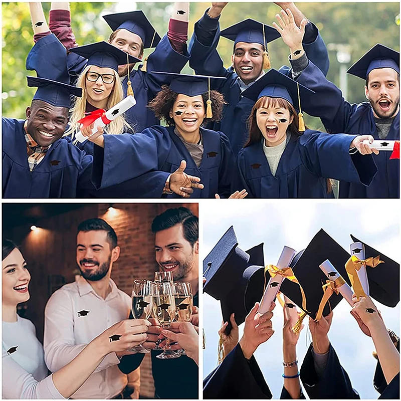 Description Picture 4 of itemSelf-Adhesive Decorative Graduation Cap Stickers Graduation Hat Labels for Graduation Party Chocolate Envelopes Gift Bags Decor