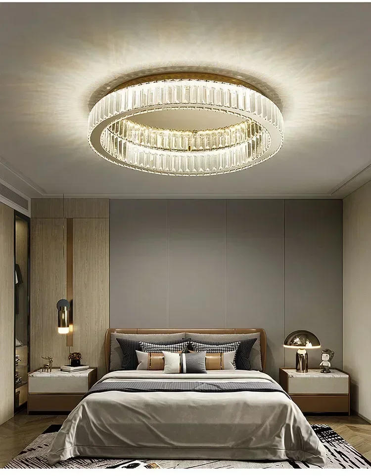 Description Picture 5 of itemNordic LED Crystal Circle Ceiling Lamp Chandeliers Lighting for Living Room Bedroom Home Indoor Decor Lampara techo Luminaire