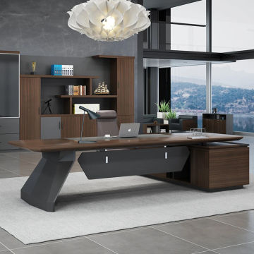 Corner Standing Office Desks Reception Executive Desktop Drawers Desks Luxury Boss Mesa Para Escritorio Office Furniture WJ25XP