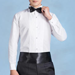 Men Long Sleeve Shirt Elegant Men's Winged Collar Business Shirt for Formal Events Long Sleeve Solid Color Dress for Office