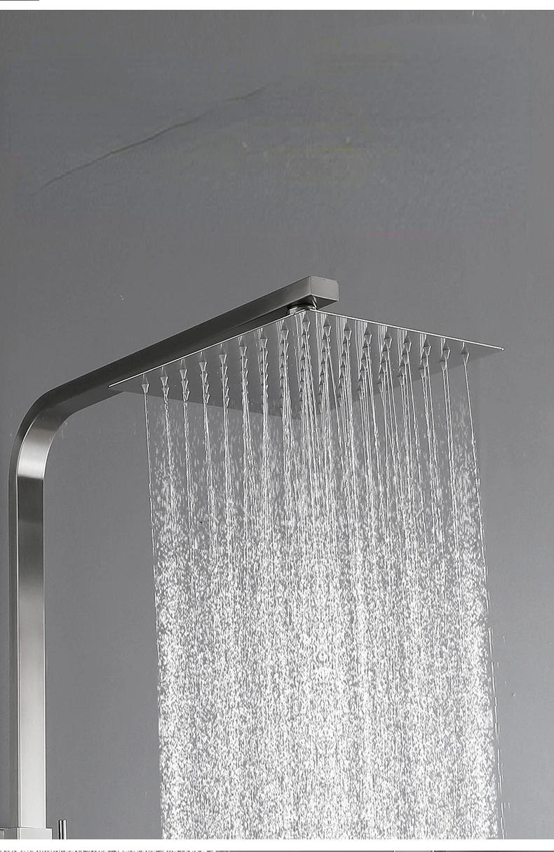 Description Picture 4 of itemStainless Steel Shower Set In-wall Simple  System  Pressurized  Head Three-function Bathroom