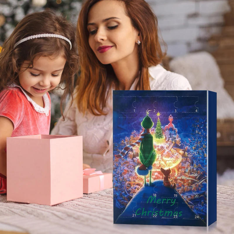 Description Picture 5 of itemChristmas Advent Calendar 2024 Stitch Advent Calendar Box Panic Figure Doll 24 Day Halloween Christmas Countdown Calendar Gift