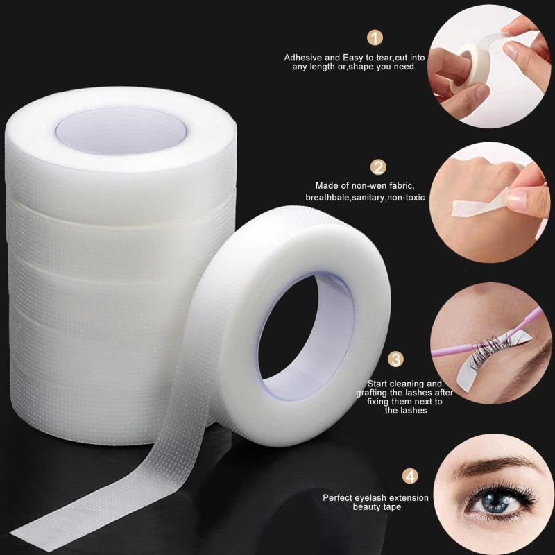 Description Picture 4 of itemEyelash Tape Transparent Adhesive Fabric 9m/10 Yard/Roll Adhesive Breathable Micropore Fabric Tape for Eyelash Extension Supply