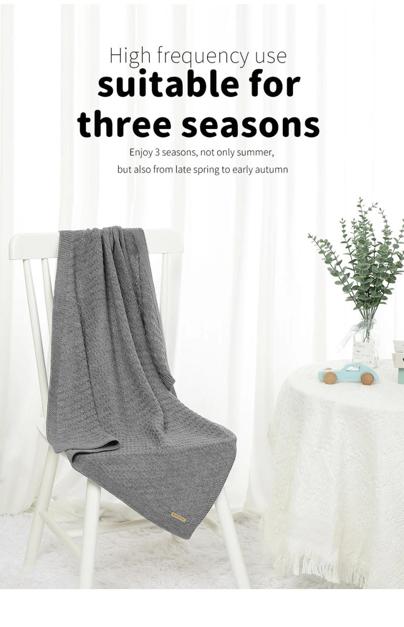 Description Picture 3 of itemNewborn Baby Blankets 90*70cm Newborn Infant Month Swaddle Wrap Quilts Breathable Toddler Boys Girls Sleeping Cover for Stroller