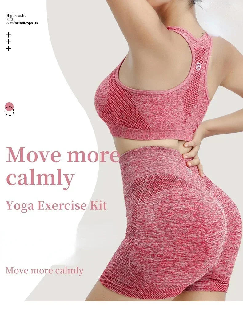 Description Picture 2 of itemYoga Set Gym Shorts Women Sport Bras Brassiere Workout Tops for Women Yoga Clothes Fitness Leggings Gym Set Seamless Yoga Sets