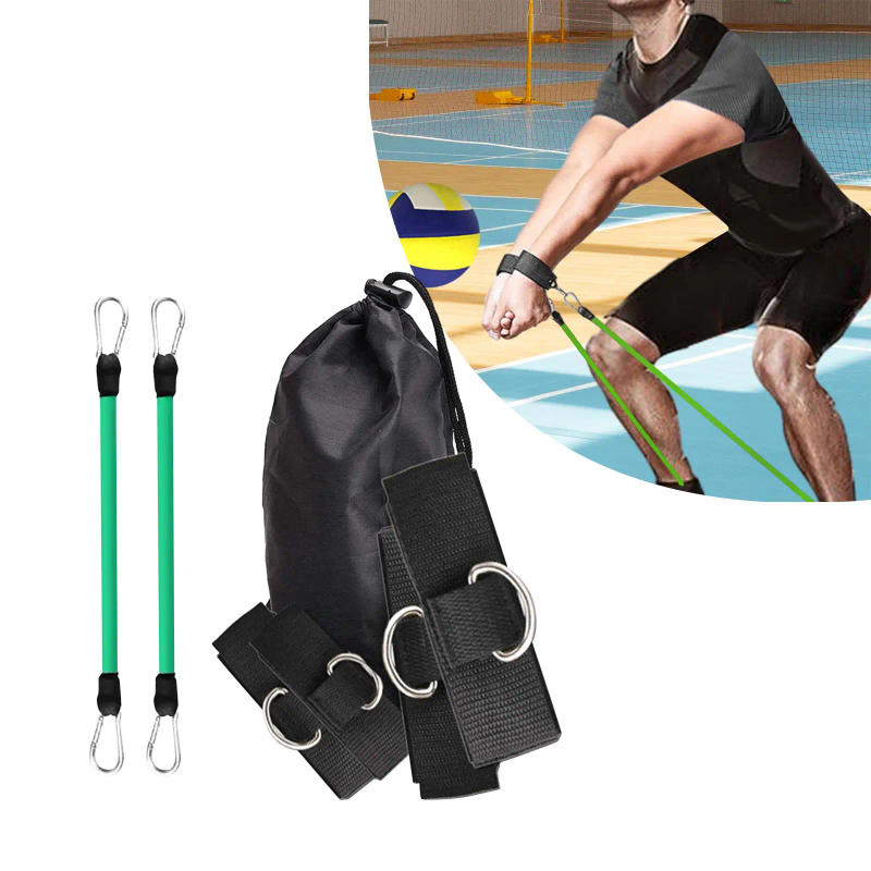 Description Picture 4 of itemVolleyball Training Resistance Bands Set Solo Trainer Training Aid for Jumping Practicing Serving Agility Playing Beginners