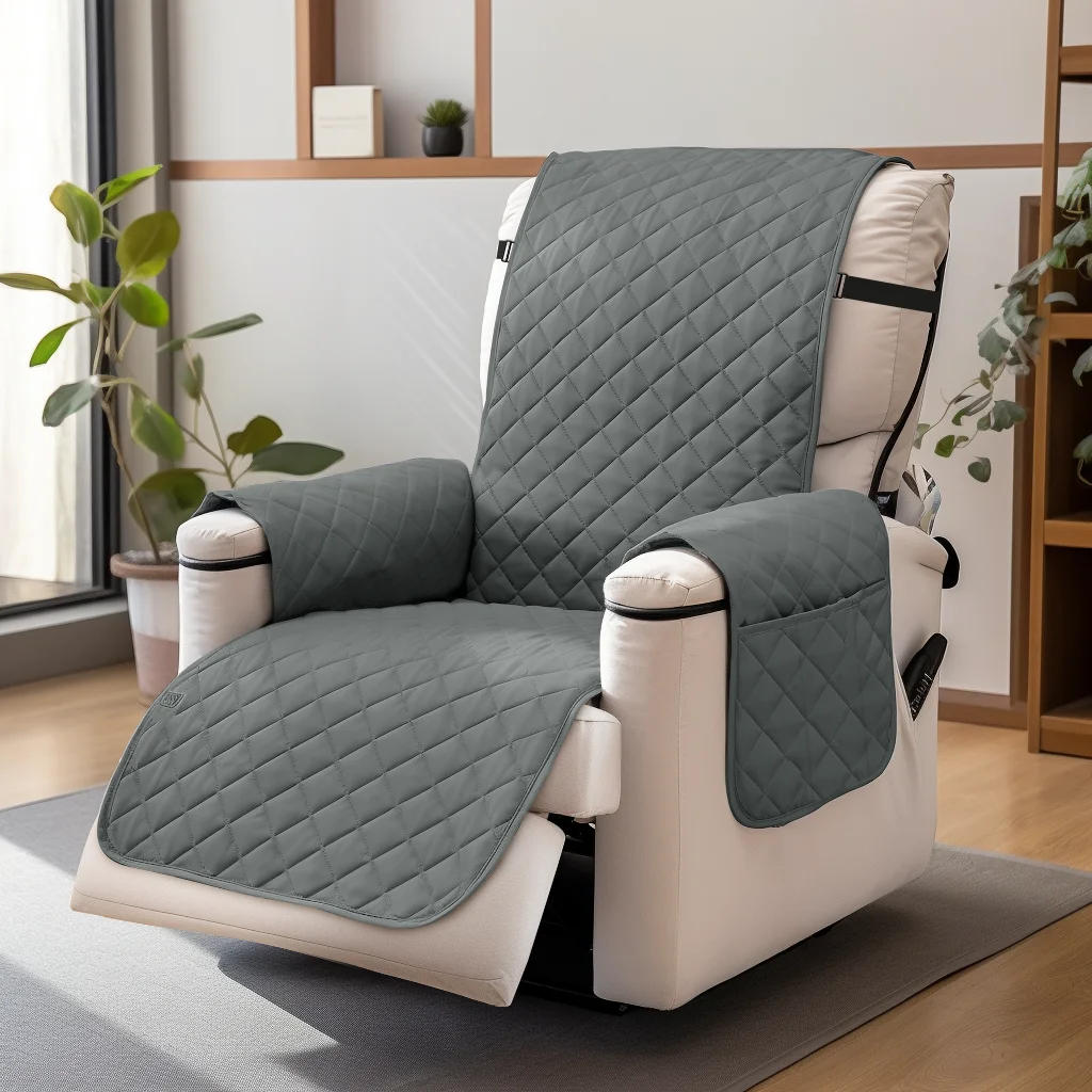 Description Picture 2 of itemRecliner Chair Cover Waterproof Armchairs Slipcover Sofa Couch with Adjustable Elastic Strap Furniture Protector for Living Room