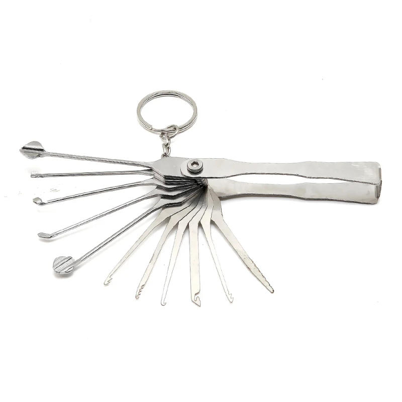 Description Picture 5 of item11 pcs Folding AB Kaba Broken Key Extractor Set Tool For lock Cylinder Repair Professional Locksmith Supplies Hardware Tools