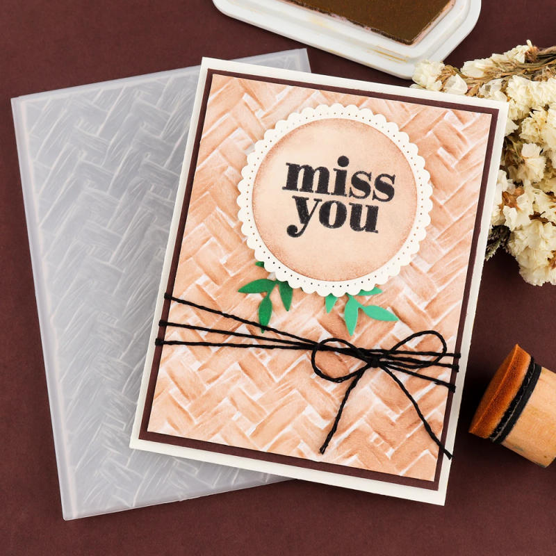 Description Picture 6 of item3D Embossed Folder Flowers/Leaves/Snowflake/Tree Background For DIY Scrapbook Card Making Process Decoration Add Textured Detail