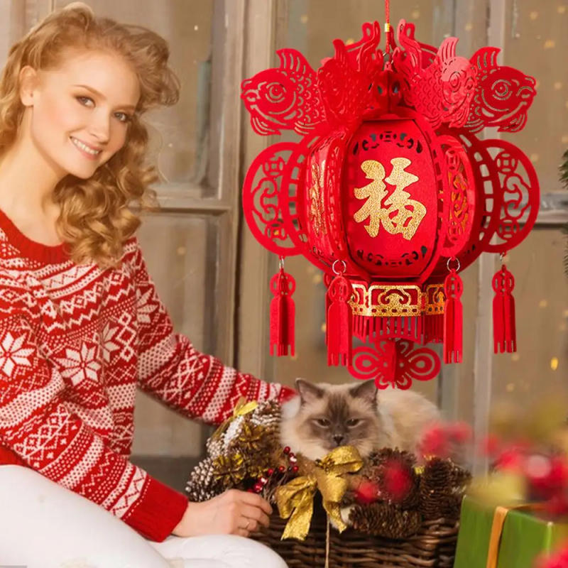 Description Picture 2 of itemChinese Lanterns Good Fortune Red Paper Lanterns New Year Festival Wedding Party Decoration Pendant Lantern Ornaments Home Decor