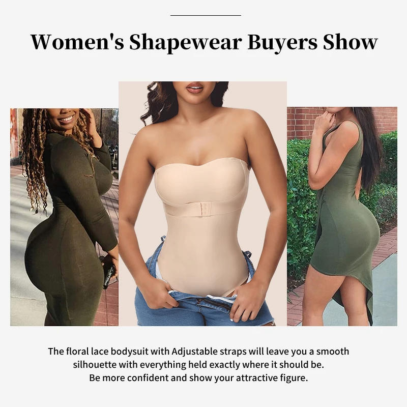 Description Picture 5 of itemSeamless Strapless Bodysuits Shapewear for Women Tummy Control Built in Bra Tops Sculpt Body Shapers Corset