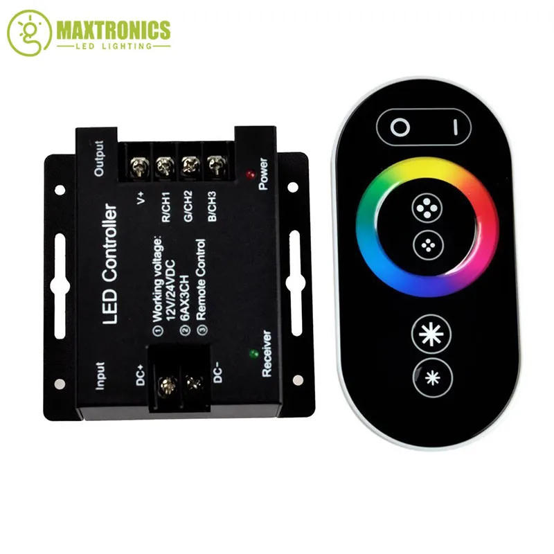Description Picture 5 of item12-24V 18A RF Remote Wireless Touch Pad Panel RGB LED Controller controls for 5050 3528 RGB Light RGB Controller