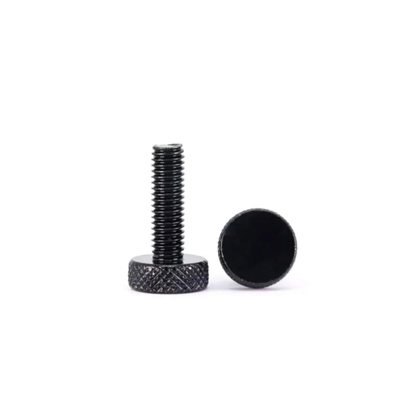 Description Picture 5 of itemIron Black Knurled Hand Twisted Screw / Hand Twisted Adjustment Bolt/Mesh Large Head Advertising Flat Head Screw M3-M8