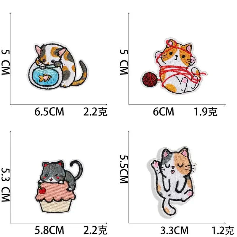 Description Picture 4 of itemSet Embroidered Patch Iron On Patches for Clothing Embroidery Clothes Stickers Sewing Thermal Adhesive Applique Fusible Badges