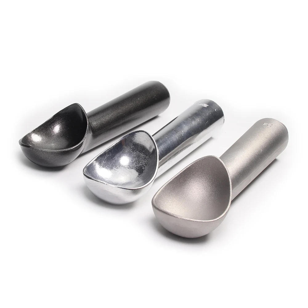 Description Picture 4 of itemNon-Stick Anti-Feeze Ice Cream Scoop with Unique Liquid Filled Heat Conductive Handle Simple One Piece Aluminum 1.5 and 2 Ounce