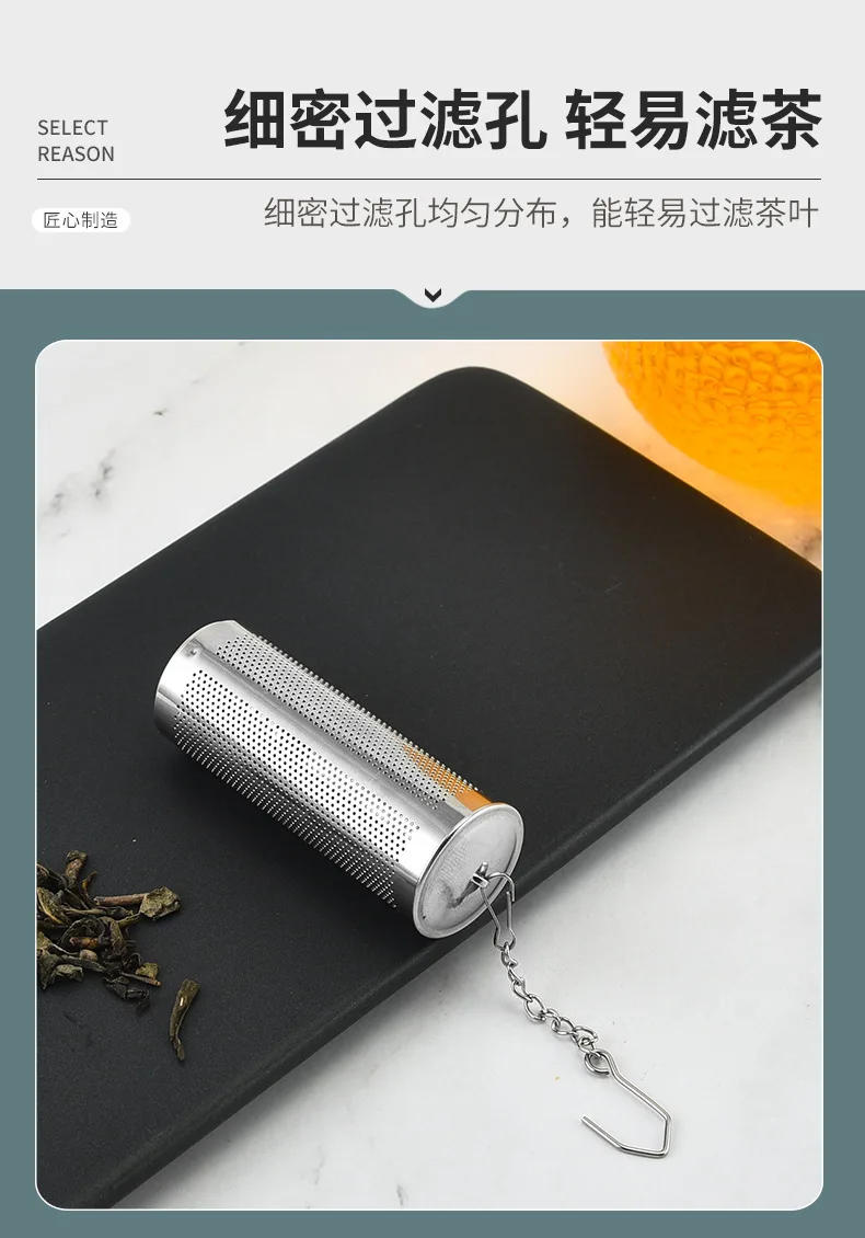 Description Picture 5 of itemStainless Steel Tea Infuser Tea Leaves Diffuser Spice Seasoning Ball Strainer Teapot Fine Mesh Coffee Filter Kitchen Accessories