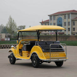 2025 Outdoor New Design Vintage Car Hot 6 Seat Electric 4 Wheel Classic Car Vacation Villages Factory Cheap Price 3+3 Club Car