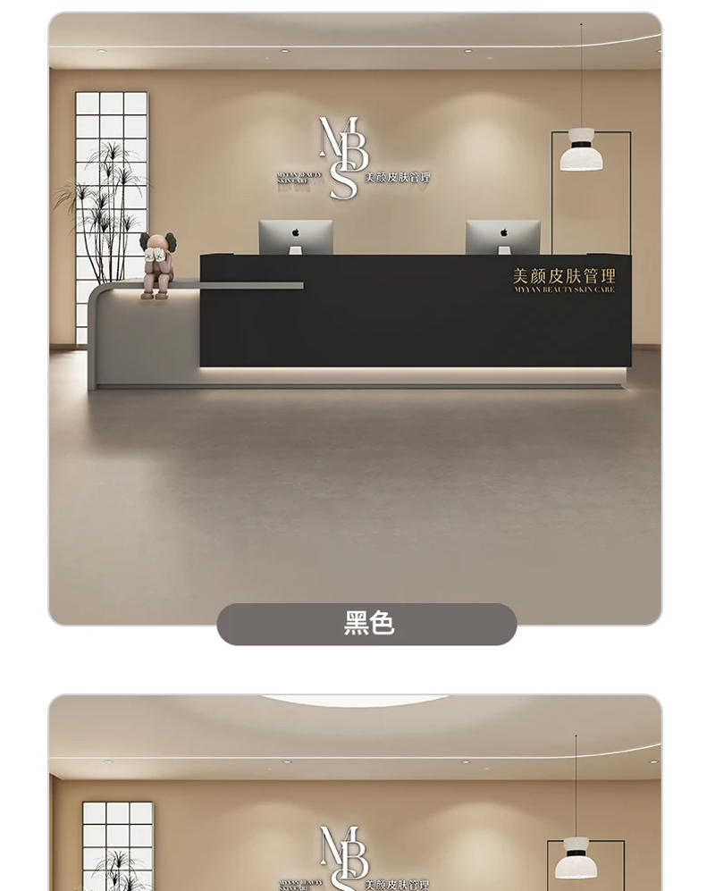 Description Picture 6 of itemModern Service Reception Desks Beauty Salon Executive Club Lectern Corner Reception Desks Shop Empfangstheke Luxury Furniture