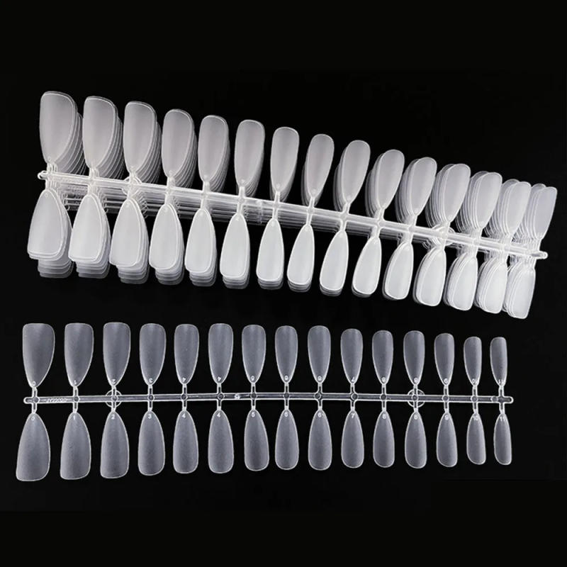 Description Picture 4 of item120pcs False Nails Transparent Press on Nails Coverage False Nails Tips Short T-shaped Water Drop Full Sticker For Nails