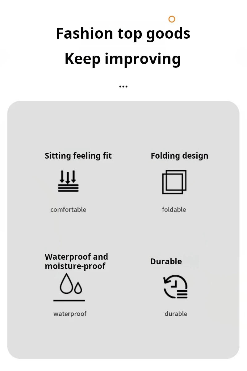 Description Picture 3 of itemINS design Folding stool Transparent acrylic living room chair Terrace outdoor Folding chairs mid century makeup Stool Portable