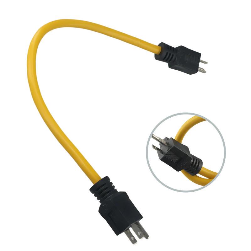 Description Picture 5 of item3Prong Plug 12AWG 125V Double Male Extension Cord Generator Adapter For Transfer For RV Boat Battery Solar Panel Portable Power