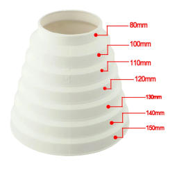 Easy Installation Duct Reducer Extractor Fan Pipe Connector For Air Ducts 80mm 100mm 110mm 120mm 130mm 140mm 150