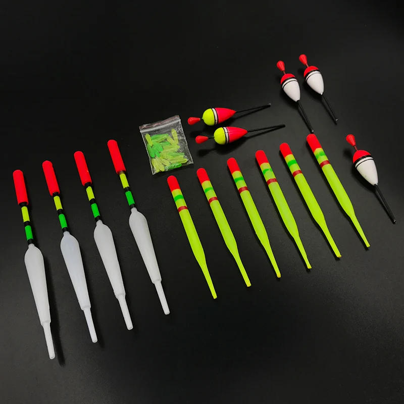 Description Picture 5 of item15Pcs Vertical Buoy Sea Fishing Floats Assorted Size for Most Type of Angling 1 Set With Attachment Rubbers Fishing Lures