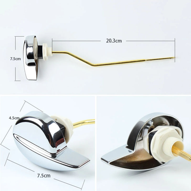 Description Picture 5 of itemFor TOTO Toilet Handle Flush Lever Handle Replacement Tank Toilet Tools Zinc Alloy+copper Accessories Brand New