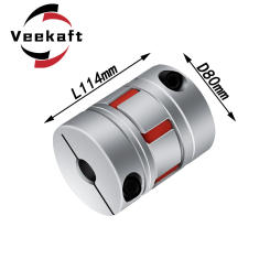 1PC LM series D80L114 Flexible plum clamp coupler D80L114 shaft size CNC Jaw shaft coupling 10/12/14/16/18/20/22/24/25mm couples