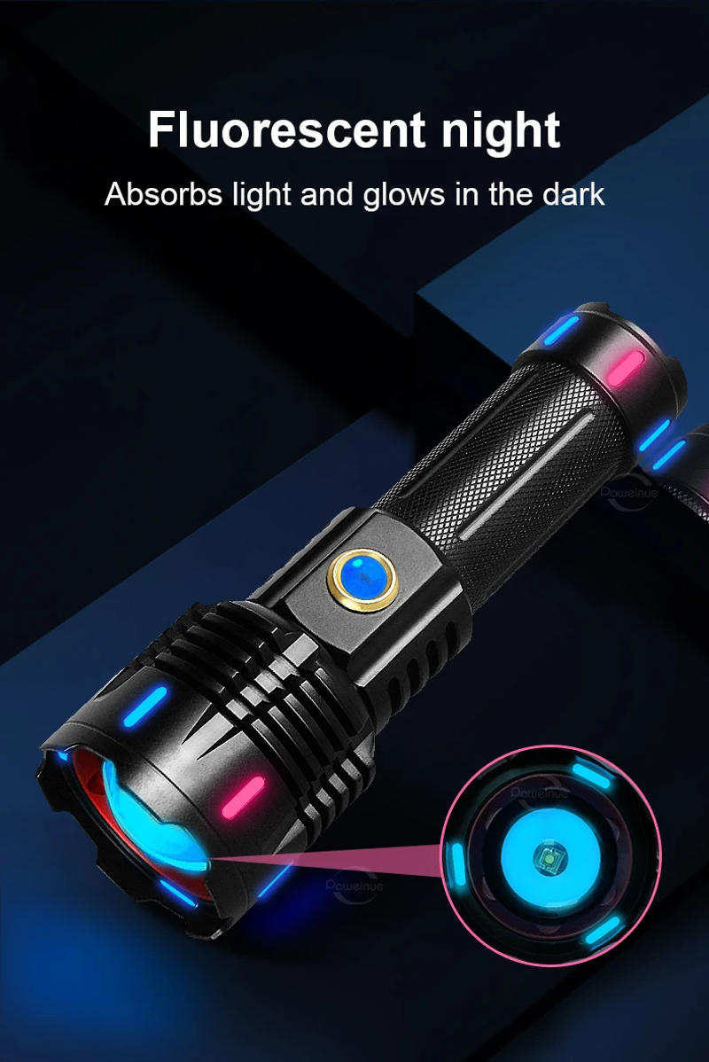 Description Picture 6 of itemPowerful LED Flashlight High Power USB Rechargeable Tactical Torch Outdoor Tactical Flashlight Camping Light Night Light Body