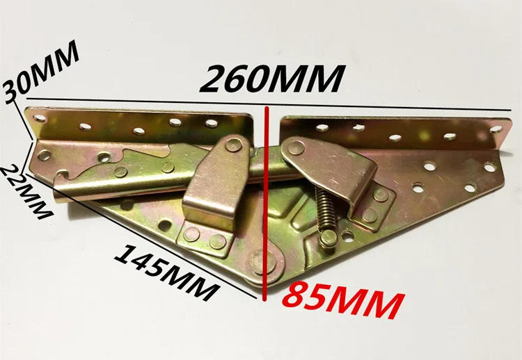 Description Picture 2 of itemAdjustable Sofa Bed 3-Position Angle Mechanism Hinge 260mm Length Angle Mechanism Hinge Hardware