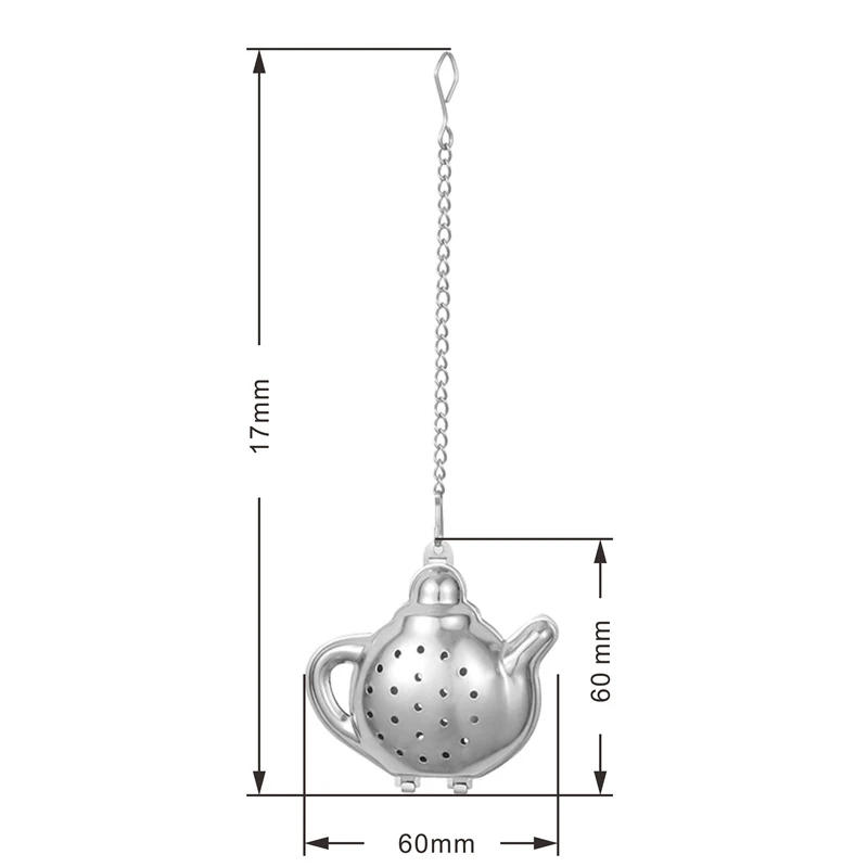 Description Picture 5 of itemNew Stainless Steel Tea Infuser Teapot/Heart/Bird/Frog/Tree/Star Shaped Mesh Strainer Coffee Herb Spice Diffuser With Dish Tray