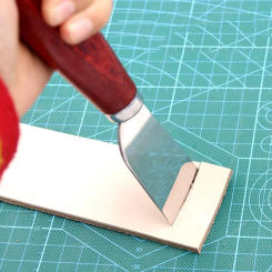 DIY Craft Leather Art Trimming Manual Leather Cutting Knife Leather Carving Tool Cutting Knife Thin Knife Shovel Leather