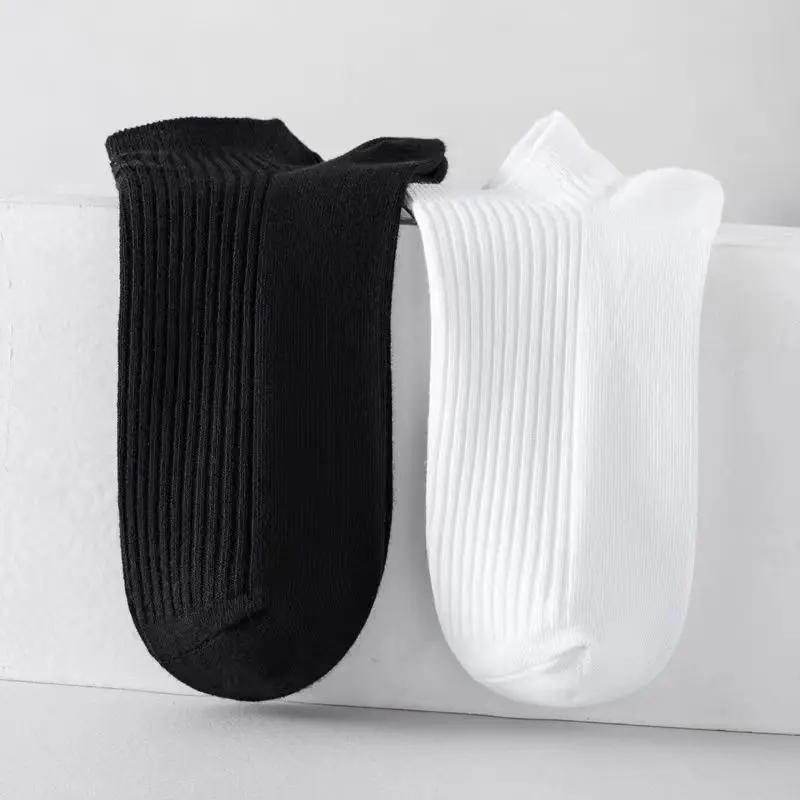 Description Picture 5 of item5 Pairs/Pack Ankle Socks Women Cotton Invisible Sweat-absorbing Girl Low Tube Boat Socks EU 36-42 Women Socks Calcetines De Niña