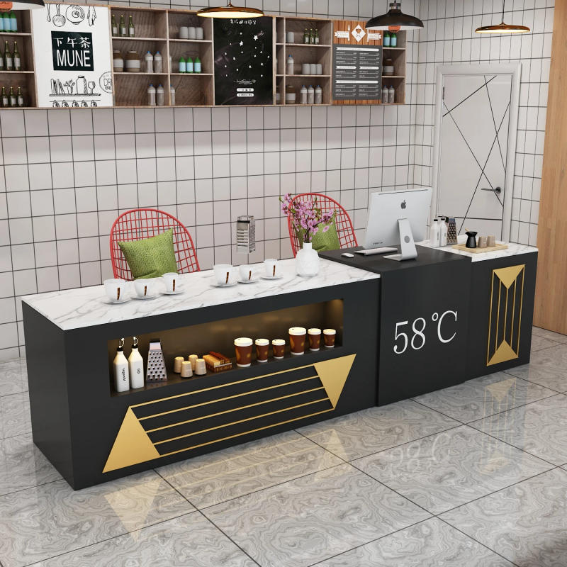 Description Picture 5 of itemBeauty Salon Cashier Company Front Desk Reception Desk Clothing Milk Tea Shop Small Counter Table Simple Modern Bar Counter