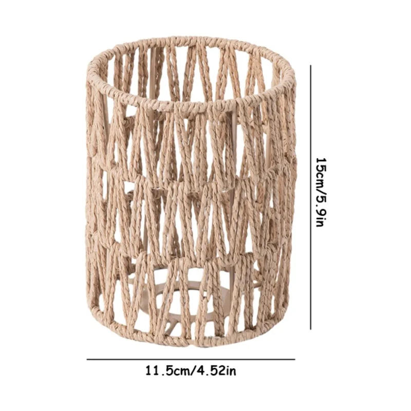 Description Picture 3 of itemFashion 11.5*15cm Pendant Lamp Shade Handwoven Bohemian Style Light Cover Home Decor Rattan Lampshade