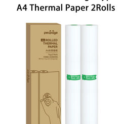 PeriPage A4 Portable Printer Roll Folded Paper USB Bluetooth Thermal Document Printer Support Tattoo Stickers Office Homework