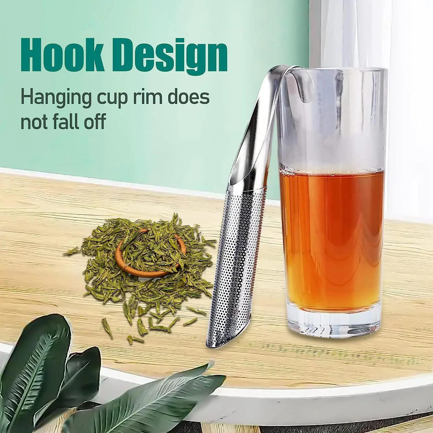 Description Picture 6 of itemCreative Pipe Tea Strainer Long-Handle Stainless Steel Tea Infuser for Loose Tea Coffee Spice Filter Tea Steeper Accessories