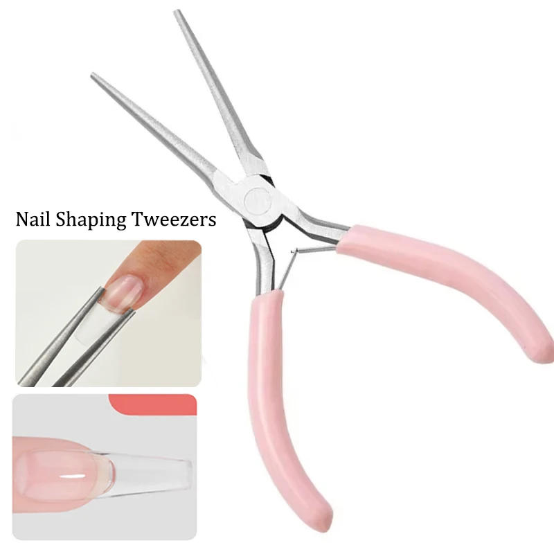 Description Picture 2 of itemAcrylic Nail C Curve Pincher Pinching Tool Clamp Shaping Tweezers Nails Extension Clips UV Gel Extend Nail Tips Manicure Tools