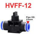 10/20/200 Pcs HVFF Pneumatic Fittings Hand Valve 4mm 6mm 8mm 10mm 12mm Connector Quick Push for Hose Tube Limiting Speed Control