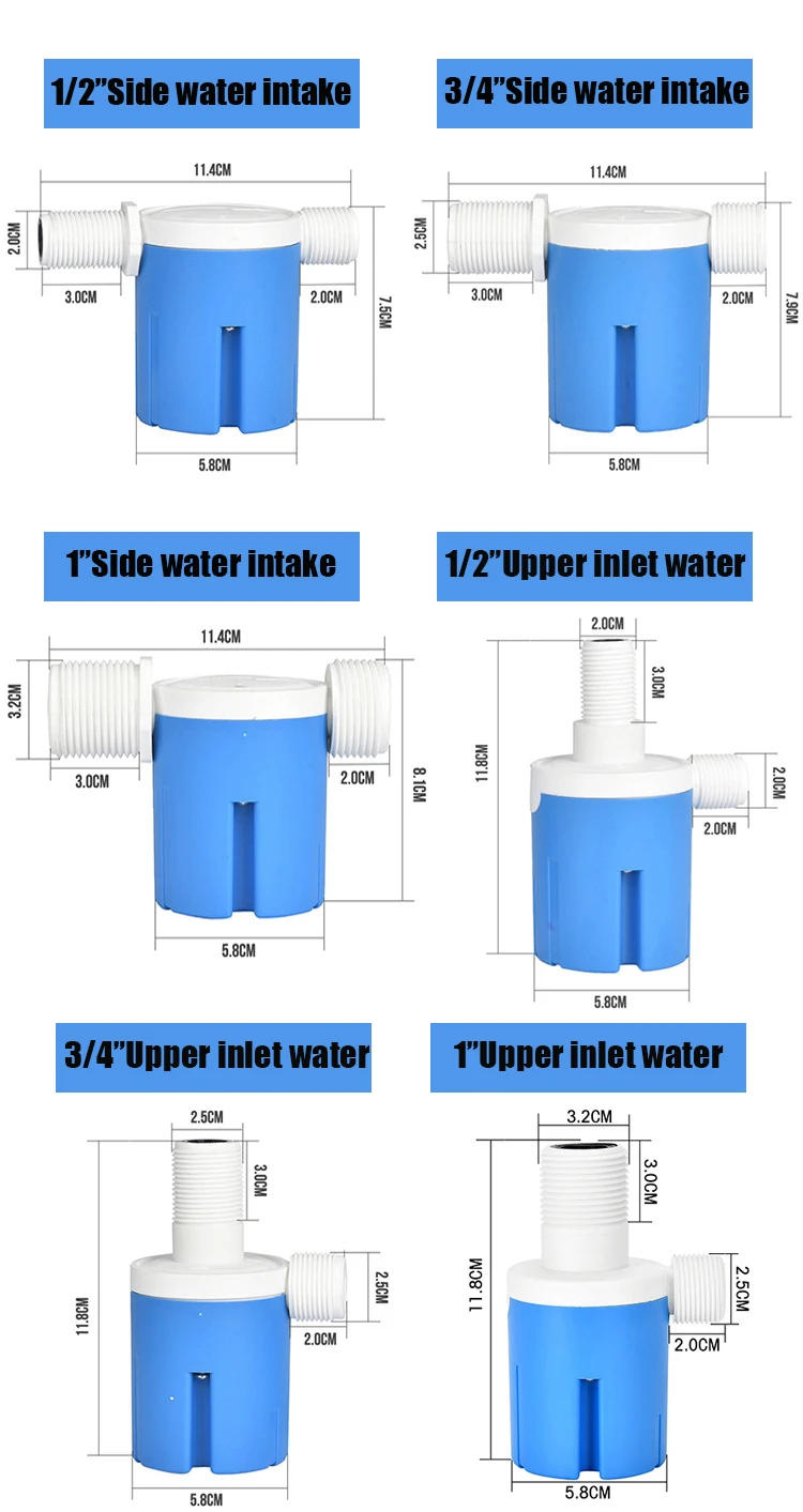 Description Picture 2 of item1/2" 3/4" 1" Automatic Water Level Control Valve Float Ball Valve Tank Tower Pool Float Switch Water Inlet Valve Automatic Stop